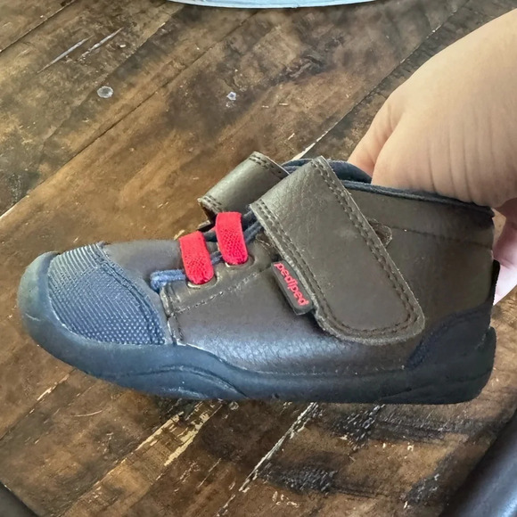 PEDIPED‎ Boys Jay Chukka Boot Size 5 Brown, Blue and Red - Picture 2 of 5